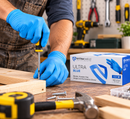 100 Pack Blue Nitrile Disposable Gloves – Multi-Purpose Protective Gloves