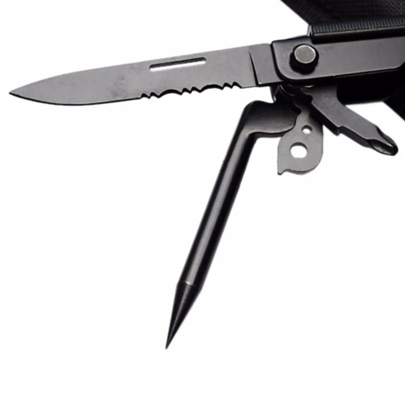 8-in-1 Stainless Steel Multitool – Compact Folding Pliers