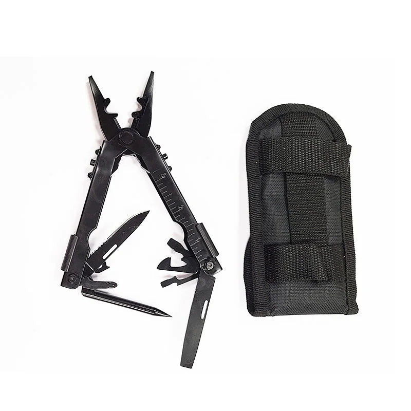 8-in-1 Stainless Steel Multitool – Compact Folding Pliers