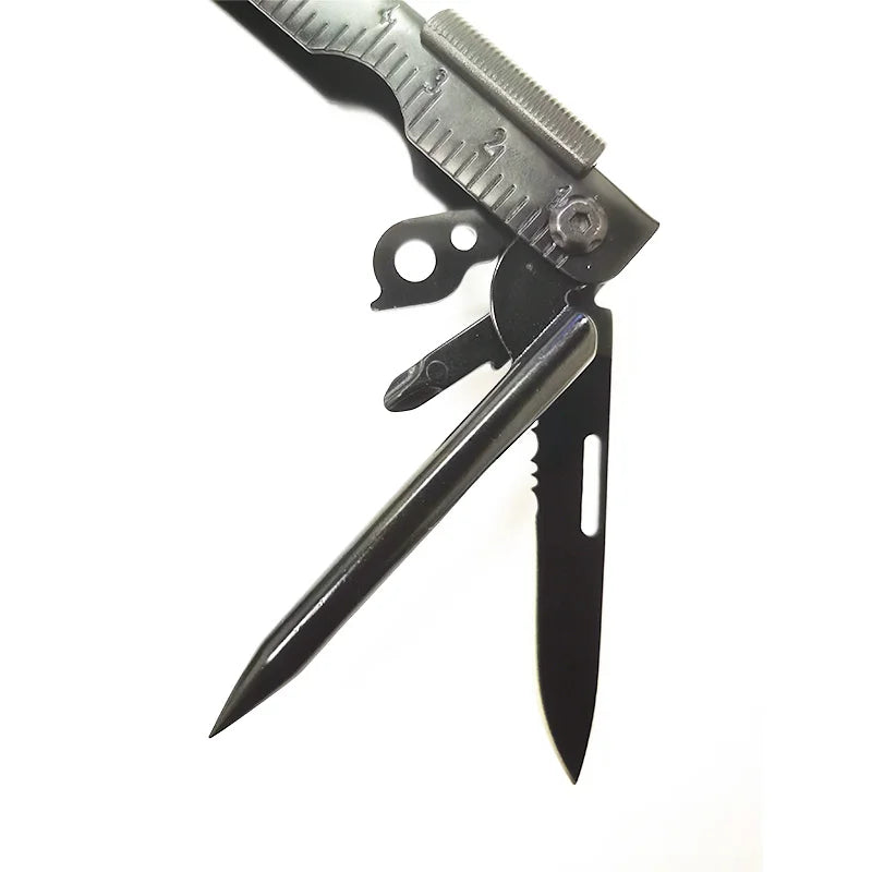 8-in-1 Stainless Steel Multitool – Compact Folding Pliers