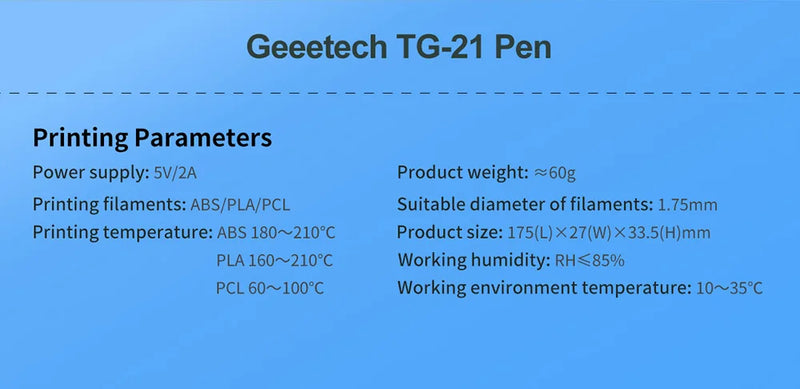 3D Pen with 20 Colours of PLA Filament