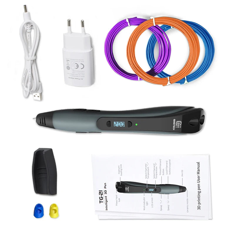 3D Pen with 20 Colours of PLA Filament