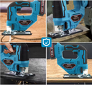 21V Brushless Cordless Jigsaw – 2 x Batteries & Fast Charger