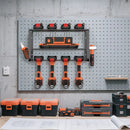Wall Mounted Power Tool Organiser with 4 Drill Holders 3-Tier Shelf