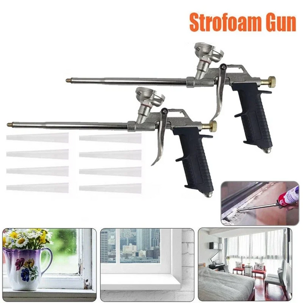 2CS Professional Expanding Foam Spray Gun PU Foam Gun Insulation, Foam Dispensing Gun, for Caulking Insulating Foam Applicator