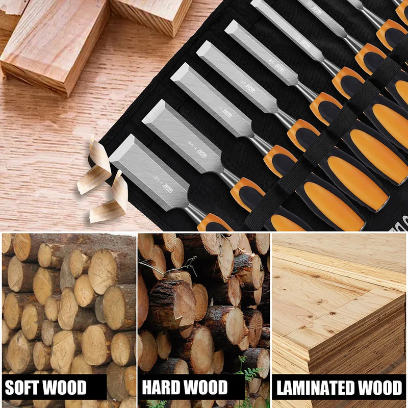 9-Piece Professional Wood Chisel Set