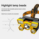 Super Bright 5-LED USB Rechargeable Headlamp – Waterproof Outdoor Head Flashlight