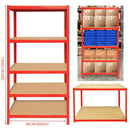 5 Tier Garage Shelving Units H150×W70×D30cm  H180×W90×D40cm