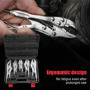 5pc Locking Pliers Set – Adjustable Curved Jaw Vice Grips, Quick Release