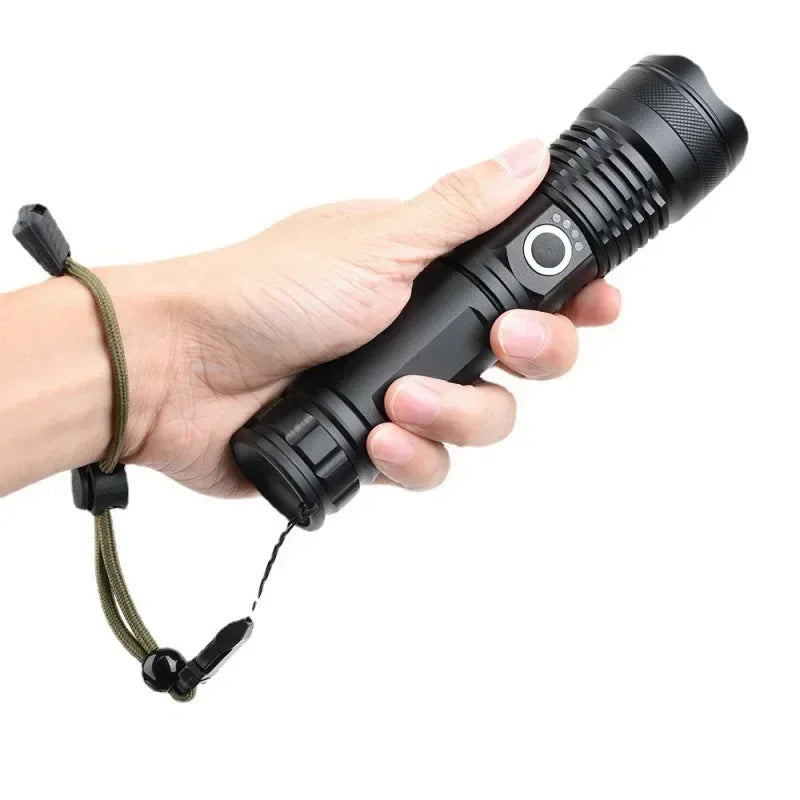 Tactical Flashlight kit - 26650 battery with box Rechargeable High Power LED