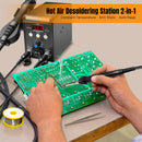 Digital Soldering Station Kit with Hot Air Gun – PID Temperature Control, LCD Display, 100°C–500°C