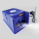 30W Solder Fume Extractor Smoke Absorber – Activated Carbon Filter, ABS Body, UK Plug (Blue)