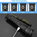 Tactical Flashlight kit - 26650 battery with box Rechargeable High Power LED