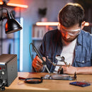 Digital Soldering Station Kit with Hot Air Gun – PID Temperature Control, LCD Display, 100°C–500°C