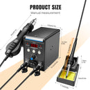Digital Soldering Station Kit with Hot Air Gun – PID Temperature Control, LCD Display, 100°C–500°C