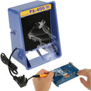 30W Solder Fume Extractor Smoke Absorber – Activated Carbon Filter, ABS Body, UK Plug (Blue)