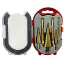 6-Piece Titanium-Coated Drill Bit Set – Step &amp; Twist Bits