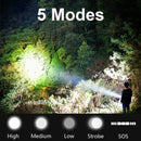 Tactical Flashlight kit - 26650 battery with box Rechargeable High Power LED