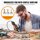 Digital Soldering Station Kit with Hot Air Gun – PID Temperature Control, LCD Display, 100°C–500°C