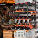 Wall Mounted Power Tool Organiser with 4 Drill Holders 3-Tier Shelf