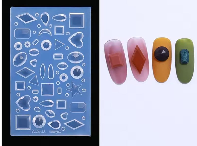 Silicone Mold Crystal Beads Nail Art Silicone Mold Jewelry Making Resin Casting Mold