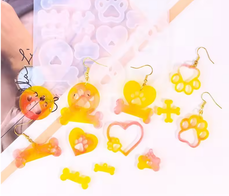 Silicone Mold Dog Cat Kitten Claw Shape Epoxy Resin Mould Crafts