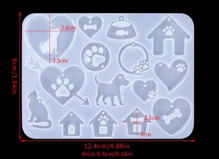 Silicone Mold Dog Cat Kitten Claw Shape Epoxy Resin Mould Crafts