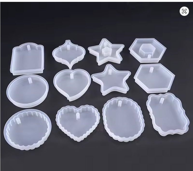 Silicone Mold Heart-shaped Mold Hexagon Highlight Wavy Oval Expoxy Resin Mold