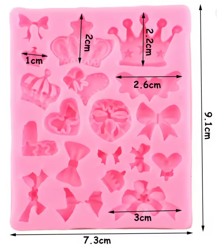 Crown Bows Silicone Mold Resin, Epoxy, Jewelry & DIY Crafts