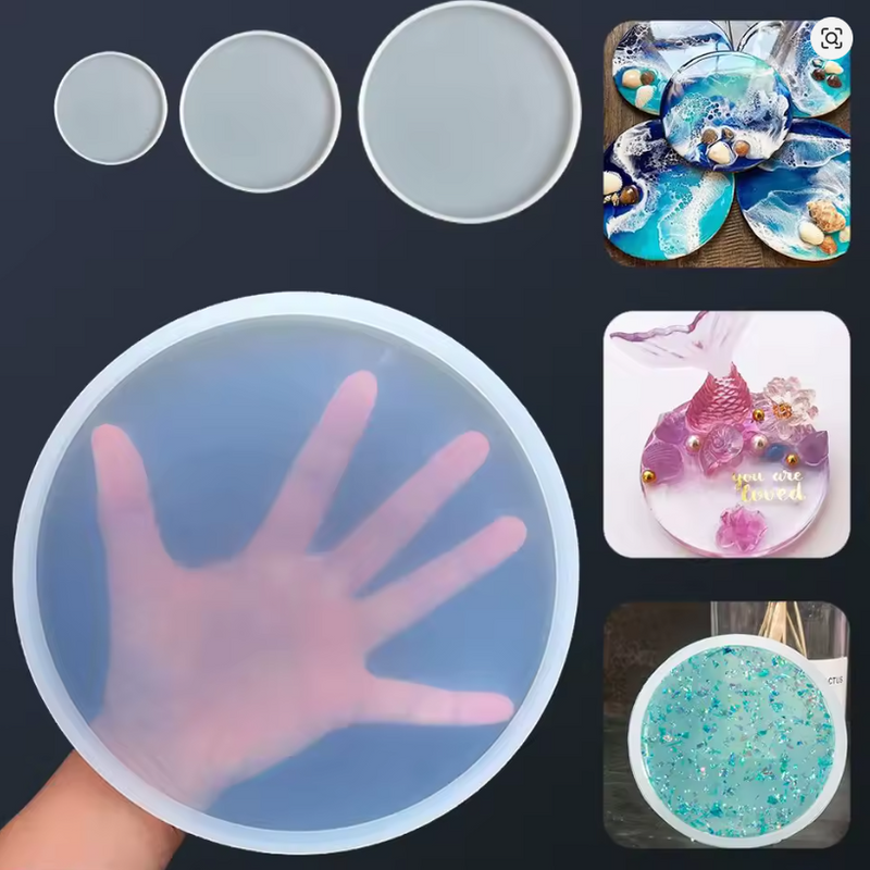 Multi-Purpose Epoxy Resin Mould for Fluid Art, Jewelry, and Work Surface Protection