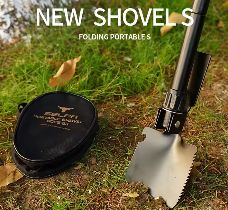 Portable Folding Shovel – Multifunctional Outdoor Tool for Camping, Hiking, Fishing
