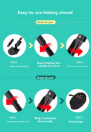 Portable Folding Shovel – Multifunctional Outdoor Tool for Camping, Hiking, Fishing