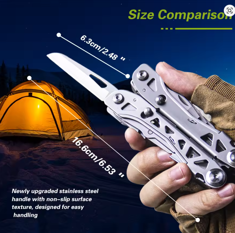 18-in-1 Stainless Steel Multitool Pliers – Tactical EDC Tool