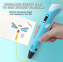 3D Printing Pen Set - 3D Pen with PLA Filament Creative Toys BLUE / PINK