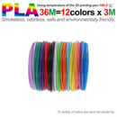 Colored PLA Filament for 3D Pen 1.75mm - 36M 50M Refill for 3D Pens