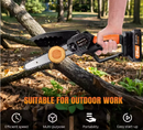 6-Inch Mini Cordless Chainsaw – Lightweight, Powerful & Ready for Every Garden Task