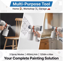 500W Electric Paint Sprayer HVLP 600ml Spray Gun Multi Pattern Nozzles