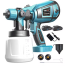 18V Cordless Paint Sprayer - 1000ml HVLP | 2 Batteries - Compatible with Makita