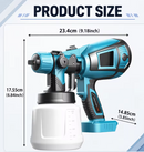 18V Cordless Paint Sprayer - 1000ml HVLP | 2 Batteries - Compatible with Makita