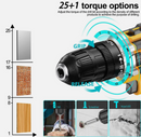 21V Cordless Drill Driver – 2 Batteries & Accessory Kit