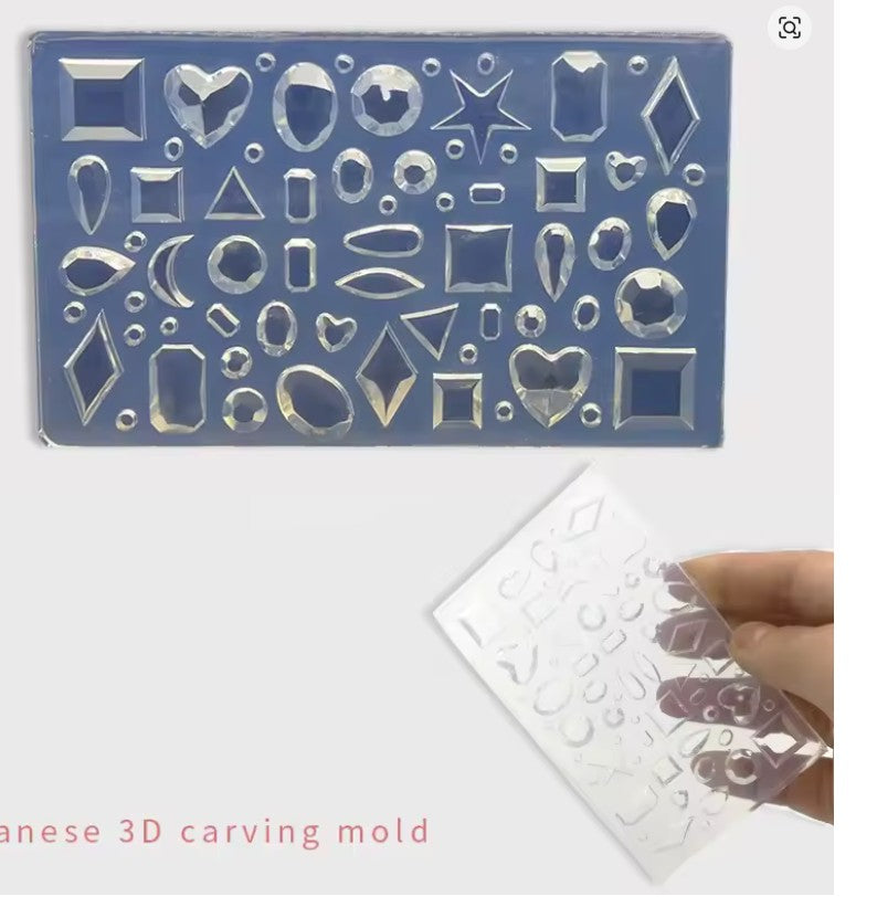 Silicone Mold Crystal Beads Nail Art Silicone Mold Jewelry Making Resin Casting Mold
