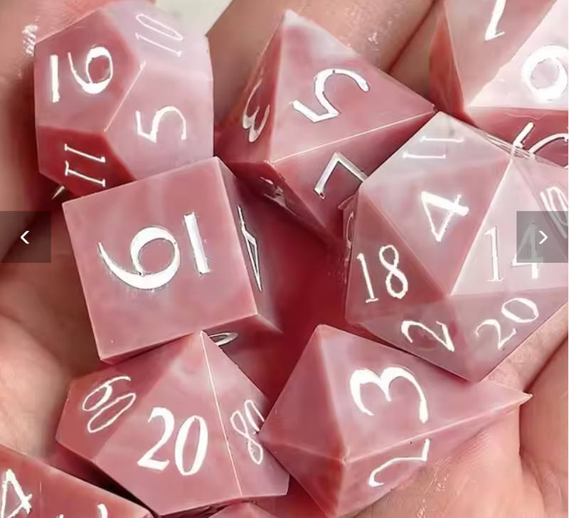 Silicone Casting mold Upgraded 9 Piece Sharp Edge Polyhedral Dice Mold
