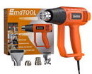 2000W Heat Gun Hot Air Gun Dual Temperature 4 Nozzles - Orange