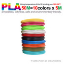 Colored PLA Filament for 3D Pen 1.75mm - 36M 50M Refill for 3D Pens
