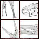 5pc Locking Pliers Set – Adjustable Curved Jaw Vice Grips, Quick Release