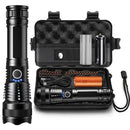 Tactical Flashlight kit - 26650 battery with box Rechargeable High Power LED