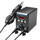 Digital Soldering Station Kit with Hot Air Gun – PID Temperature Control, LCD Display, 100°C–500°C