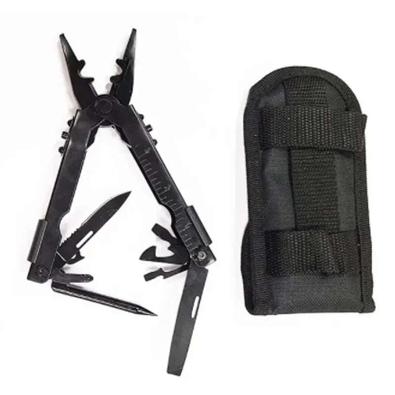 8-in-1 Stainless Steel Multitool – Compact Folding Pliers