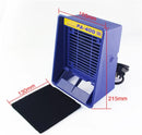 30W Solder Fume Extractor Smoke Absorber – Activated Carbon Filter, ABS Body, UK Plug (Blue)