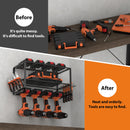 Wall Mounted Power Tool Organiser with 4 Drill Holders 3-Tier Shelf